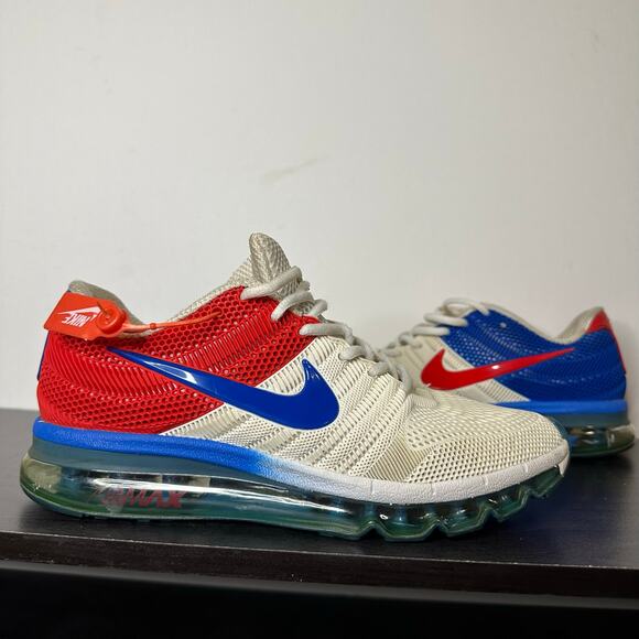 Nike Airmax Running Shoes Red White Blue US Size 7 Used - Picture 1 of 6